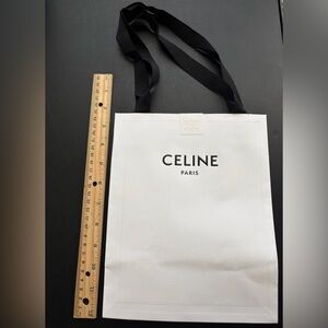 Celine White and Black Shopping Bag